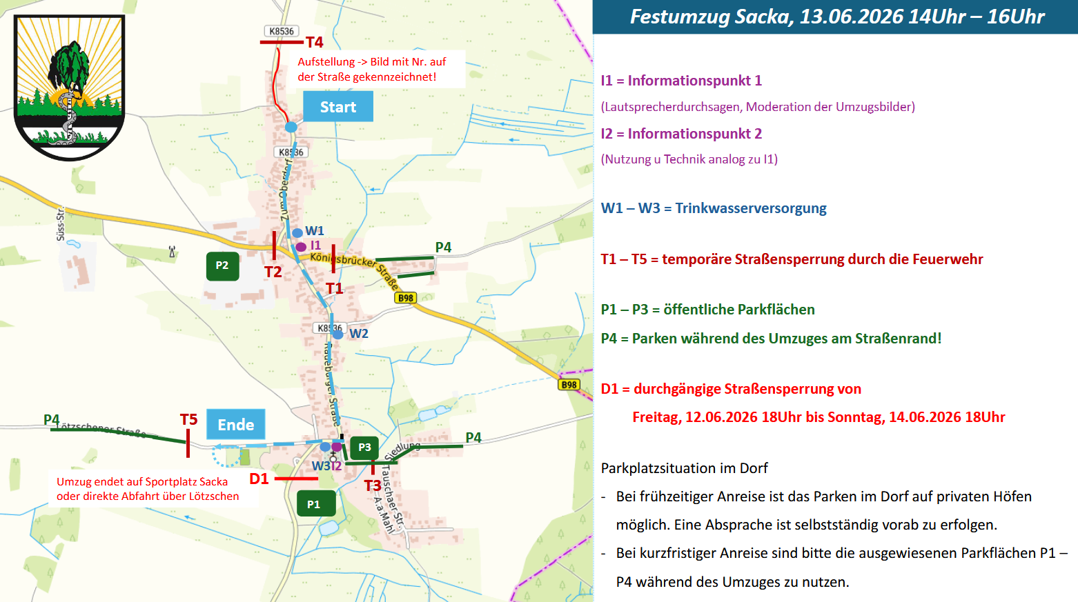 Ortsplan Festumzug